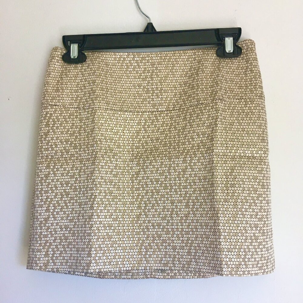 NWT Express Gold Honeycomb Jacquard Mini Skirt